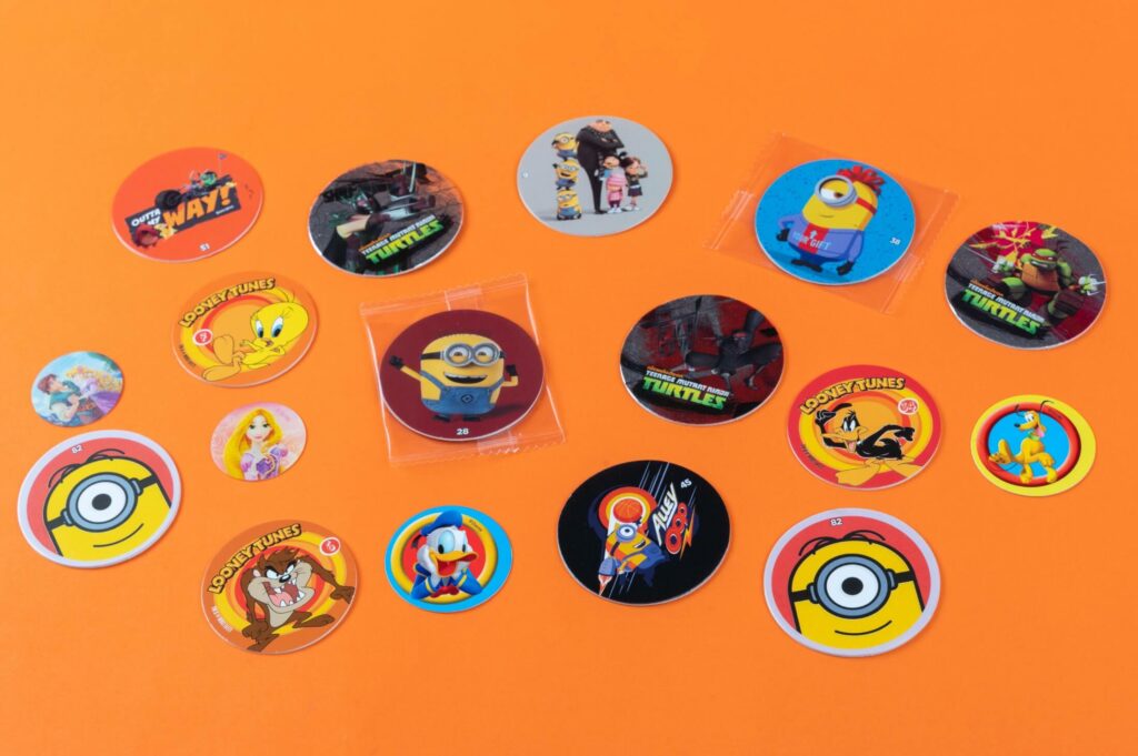 disney, minions and ninja turtles collectible tazos collections made by Chromochartiki